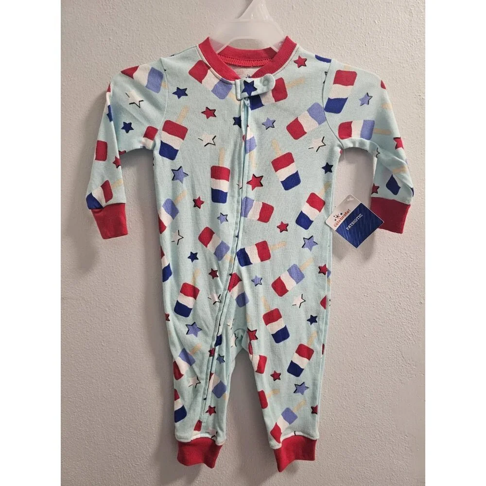 July 4th 6-9m Pajama - New - Red Blue Memorial Day 4th Of July Labor Day